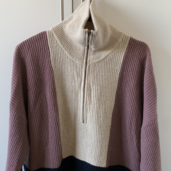 Madewell Glenbrook pull over color block sweater, size L - Picture 3 of 11